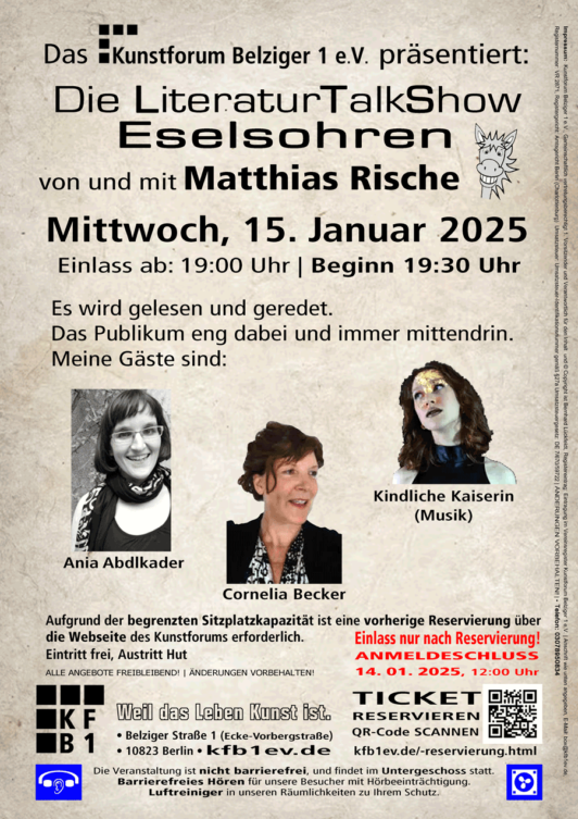 LiteraturTalkShow Eselsohren_Mit-15-JANUAR-2025_im_KFB1